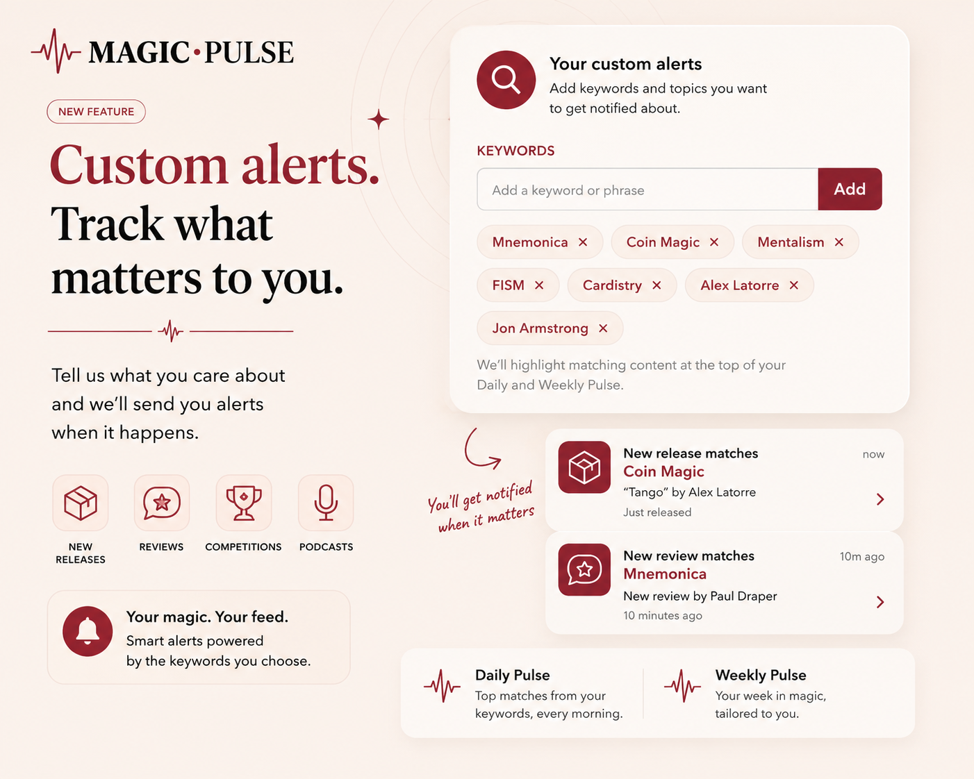 Custom Alerts now available!