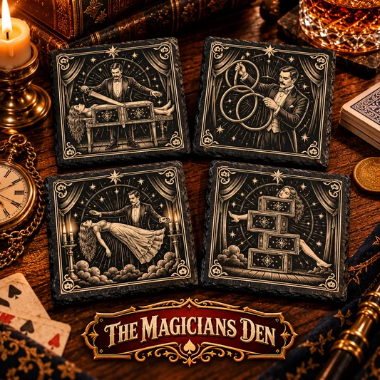 Classic Magic Drink Coasters By The Magicians Den