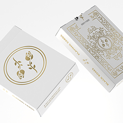 Black Roses White Gold Foil Playing Cards