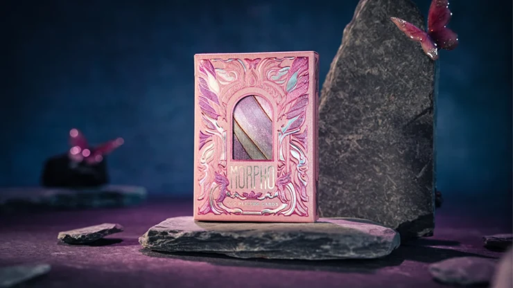 Morpho V2 (Pearl / Pink) Playing Cards by TCC Fashion