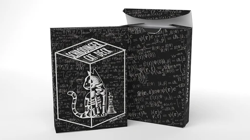 Schrodinger's Cat: Quantum Gilded Dead Black Playing Cards